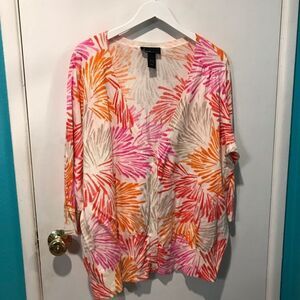 Lane Brayant multi color button down cardigan